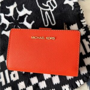 Michael Kors Vibrant Orange Card Holder